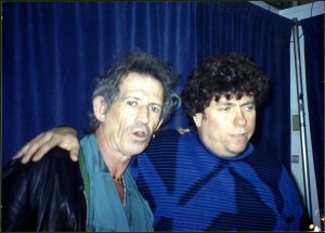 Keith Richards & Harvey Kubernik in San Diego-Feb 3, 1999