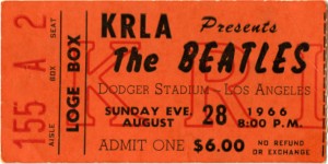 ticket stub-TheBeatlesDodgerStadium-Aug8_1966