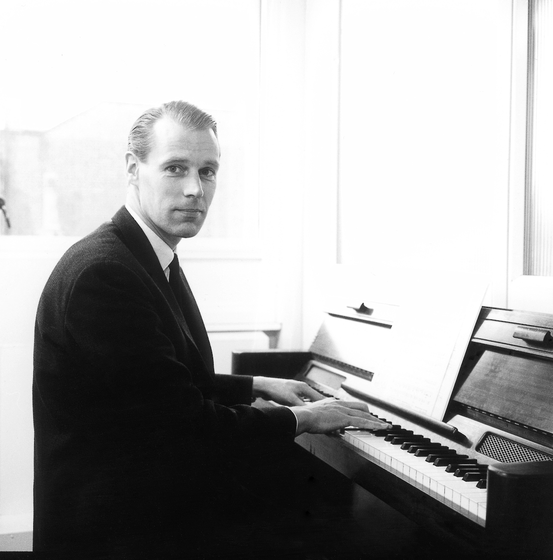 George Martin at the piano